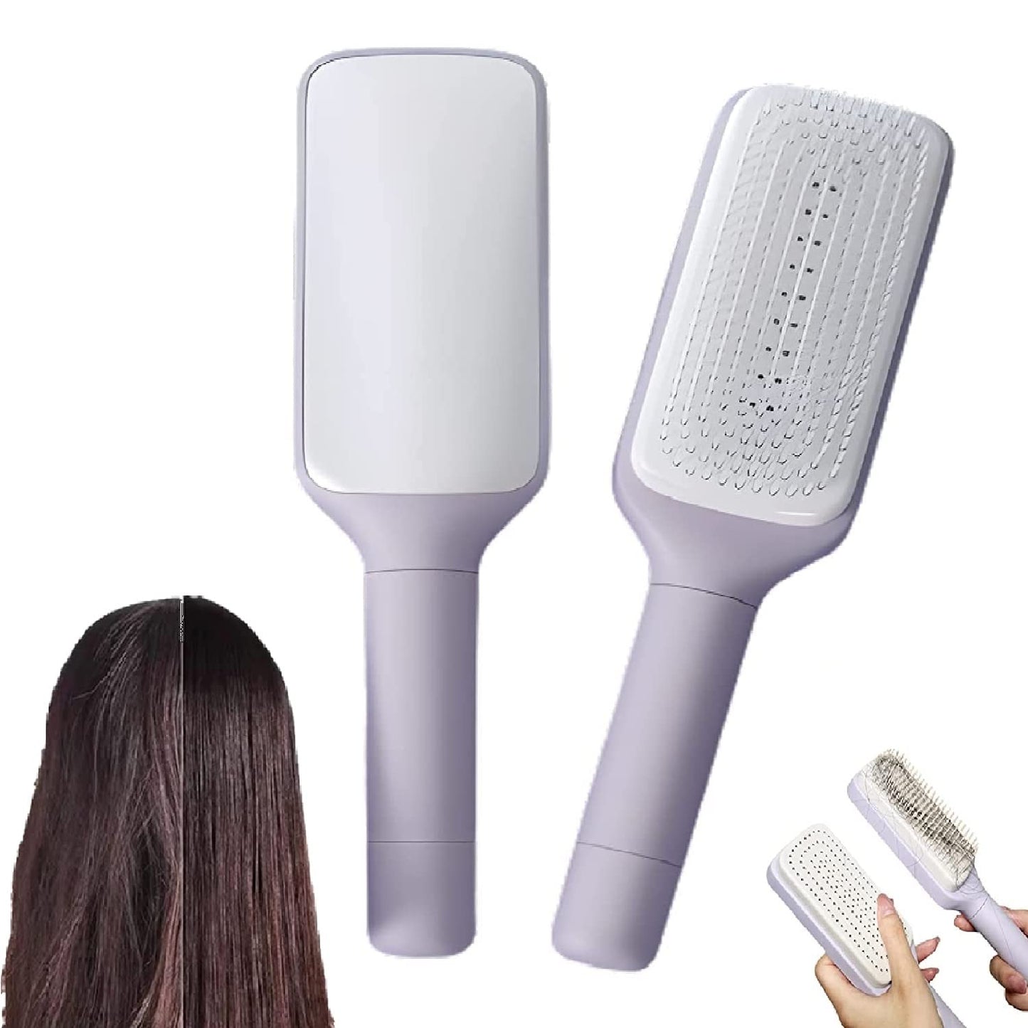 4 In 1 Selbstreinigende Haarbürste